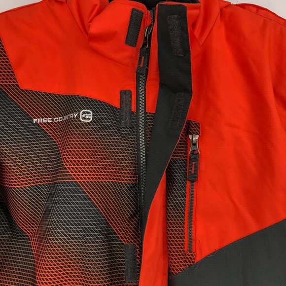 Free Country Orange/Gray All-Season Overcoat | Size 14 Boys - Picture 4 of 6